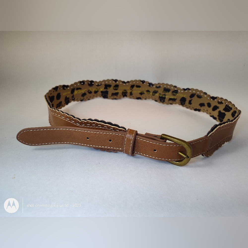 Betsy Johnson Tan Belt With Accents